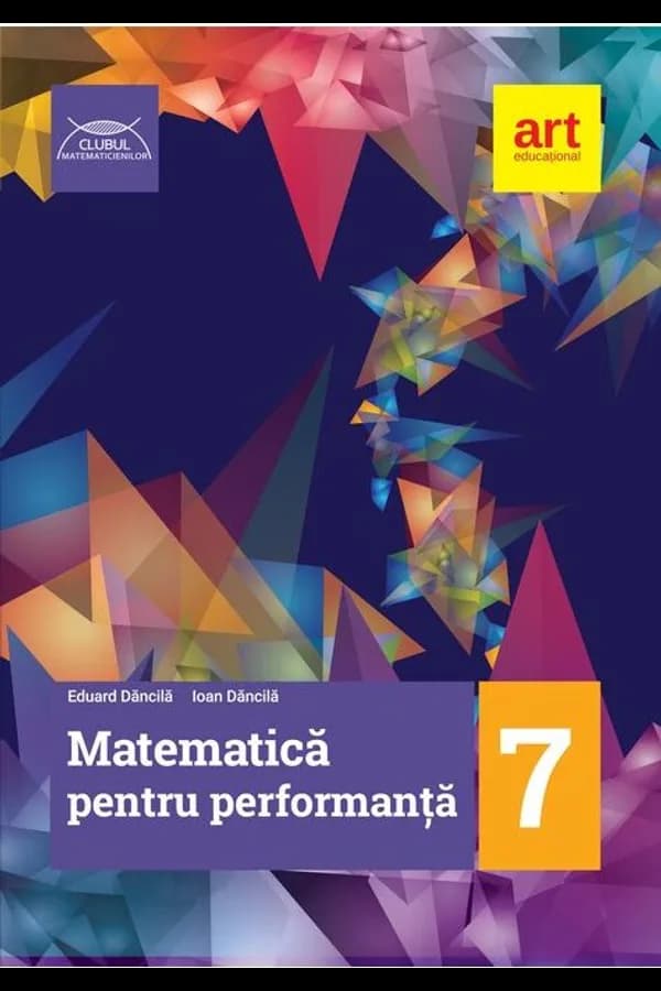 Coperta cărții Matematică pentru performanță. Clasa a VII-a