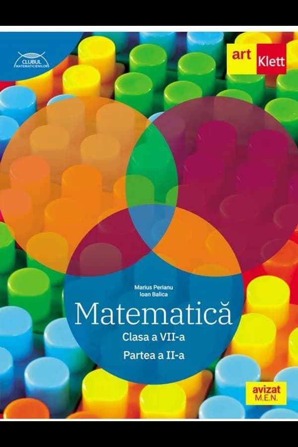 Coperta cărții Matematică. Clasa a VII-a. Partea a II-a. Clubul Matematicienilor