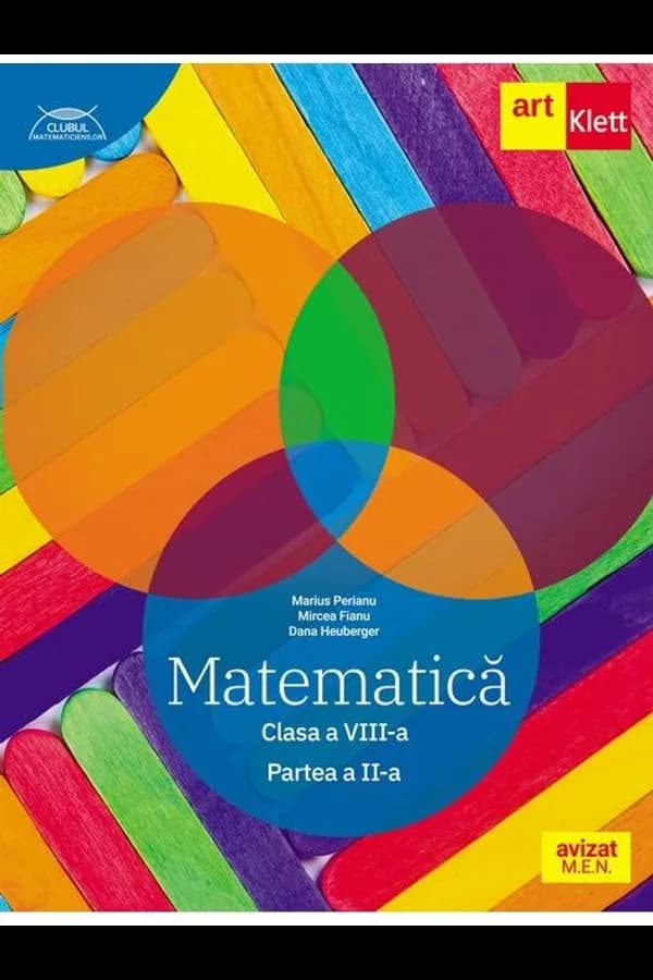 Coperta cărții Matematică. Clasa a VIII-a. Partea a II-a. Clubul Matematicienilor