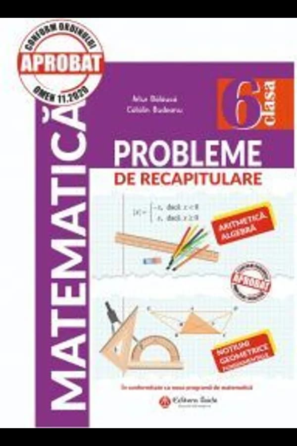 Coperta cărții Probleme de recapitulare în vacanță și nu numai. Matematică. Clasa a VI-a. Ediția a II-a