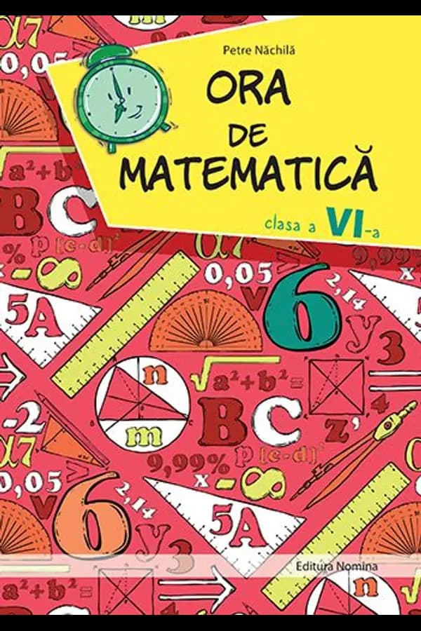 Coperta cărții Ora de matematică. Clasa a VI-a