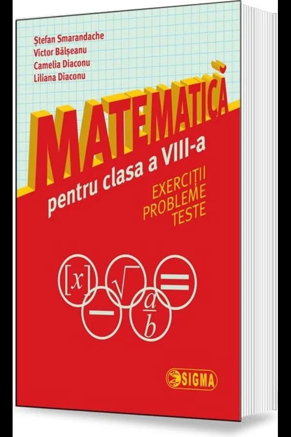 Coperta cărții Matematică pentru clasa a VIII-a. Exerciții. Probleme. Teste
