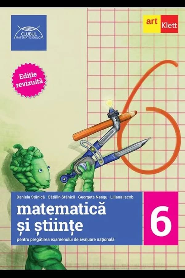 Coperta cărții Evaluare națională la finalul clasei a VI-a. Matematică și științe. Ghid de pregătire
