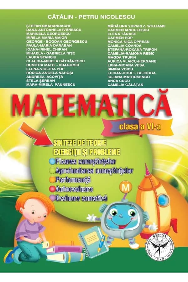 Coperta cărții Matematică. Sinteze de teorie, exerciții și probleme pentru clasa a VI-a