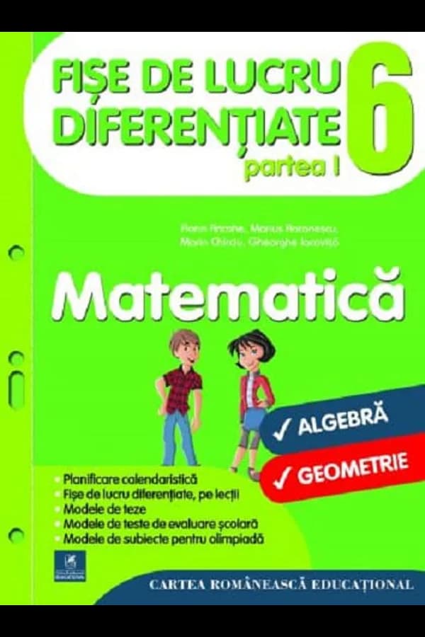 Coperta cărții Fișe de lucru diferențiate. Matematică. Clasa a VI-a. Partea I